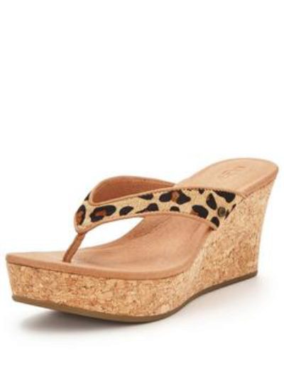 Ugg Australia Natassia Leopard Wedged Sandal Ugg Australia Natassia Leopard Wedged Sandal